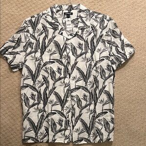 Express Monochrome Leaf Print Shirt